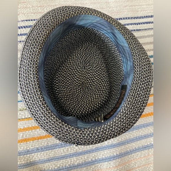 Goorin Bros. Navy Straw Narrow Brim Fedora Hat - Picture 8 of 9